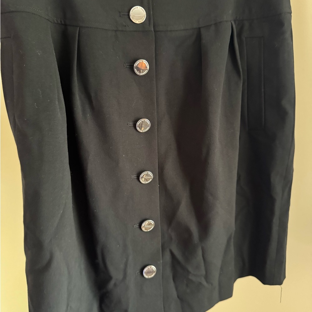 Elegant Black Button-Up Skirt